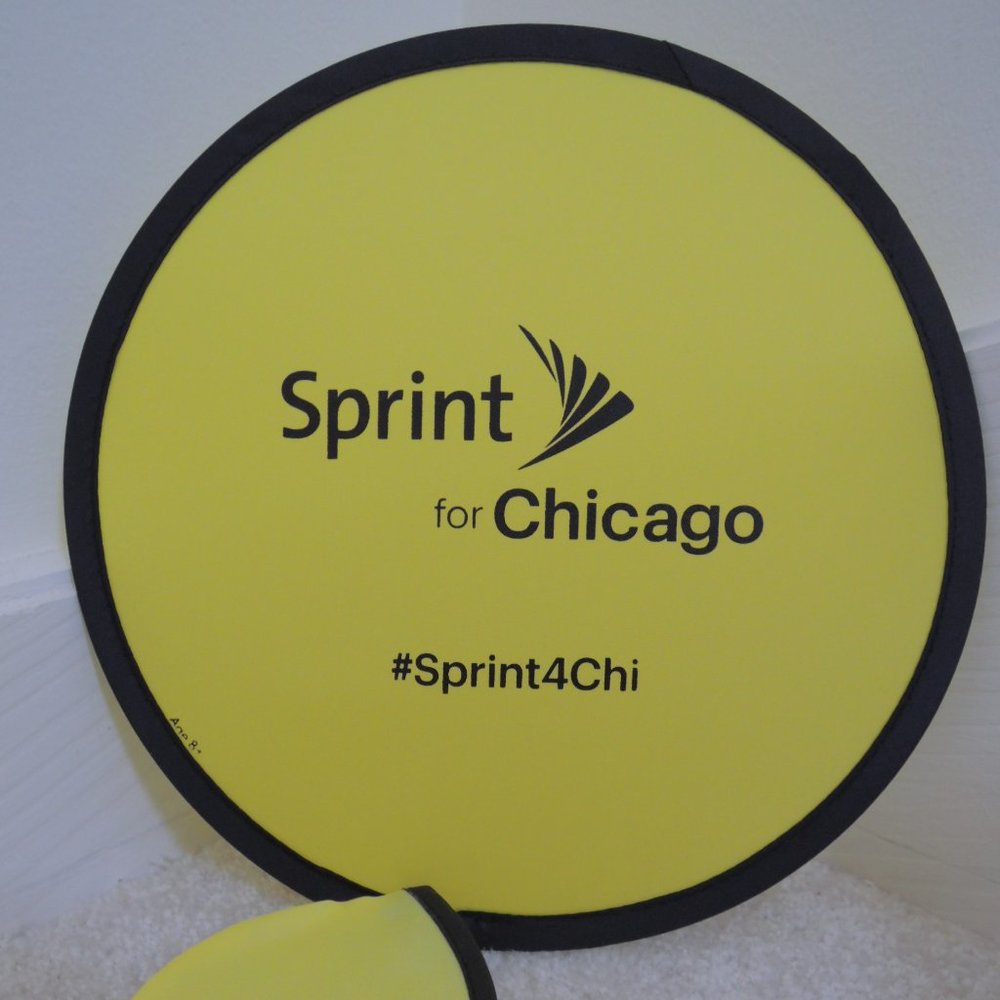 Frisbee - Foldable Collapsible Flat Nylon Disc + Pouch - SPRINT Promo NEW